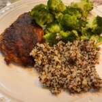 Chicken Breast on the Stove on plate with sides